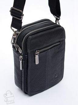 Сумка мужская кожаная 8611S black Fuzhiniao