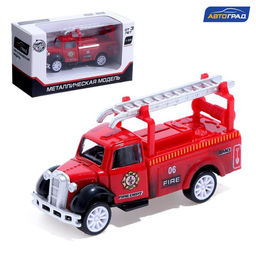Грузовик металлический Пожарная служба, инерция, МИКС