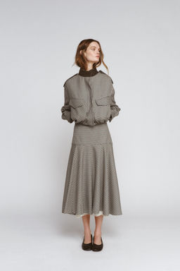 ZW COLLECTION CHECK BOMBER JACKET - Zara фото 9