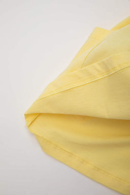 Платье с короткими рукавами и принтом для маленьких девочек - Defacto фото 4