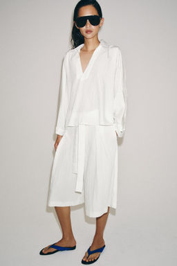 CAMISA OVERSIZE ESTRUCTURA ZW COLLECTION / Blanco roto