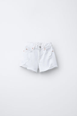 BERMUDA DENIM ROTOS / Blanco