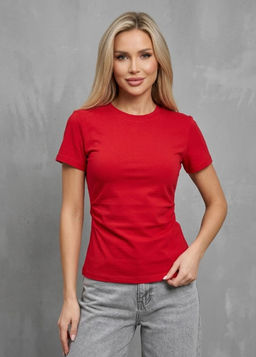 K13674 Футболка (хлопок) КРАСНЫЙ