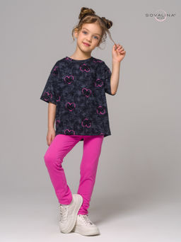 Костюм Мун варенка графит сердце-ягода