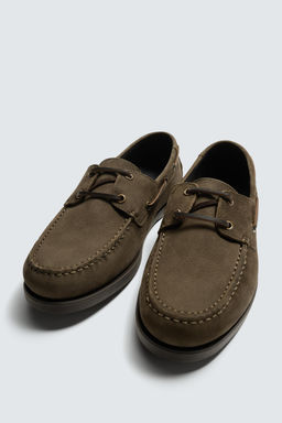 LEATHER DECK SHOES - Zara фото 5