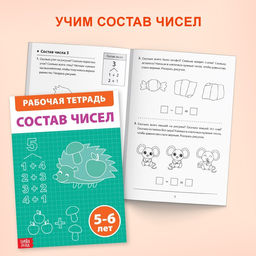 Набор обучающих книг Рабочие тетради по математике для детей 5-6 лет, 4 книги по 36 стр. - Буква-ленд фото 4