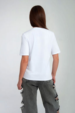 Арт. 3199 Футболка женская 44-52 (5 шт) Цвет:белый - Калинка фото 3