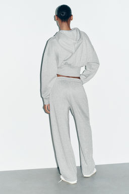 METALLIC THREAD FLEECE TROUSERS - Zara фото 4