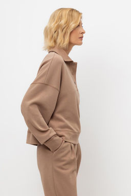 ЕВТ 3282/охра коричневая джемпер-поло жен