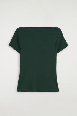 CAMISETA ALGOD?N CUELLO BARCO SLIM FIT
