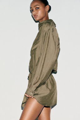 SHORT FLOWING SHIRT DRESS