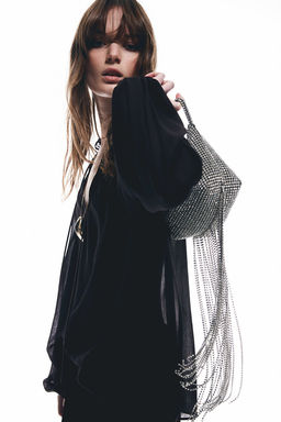 Blusa de gasa efecto arrugado