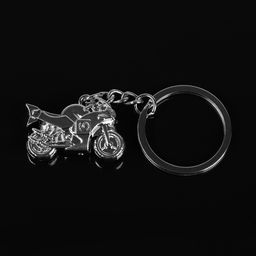 Цена за 2 шт. Брелок автомобильный для ключей Cartage, мотоцикл, металл, темный хром