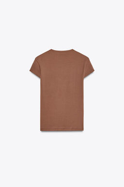 SLIM FIT SHORT SLEEVE T-SHIRT - Zara фото 26