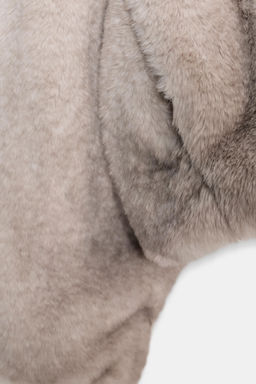 SHORT FAUX FUR HOODED COAT - Zara фото 8