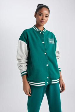 DeFactoFit Кардиган-бомбер оверсайз из двойной плотной ткани  фото 6