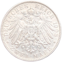 2 марки 1908 года Е Германия (Саксония)