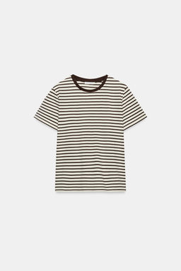 CAMISETA R?STICA ALGOD?N / Rayas marrones