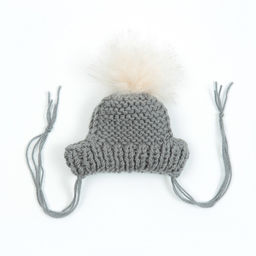 Шапка вязаная для собак, с помпоном, XS-S (объем головы 22 см, высота 7,5 см), микс - Пижон фото 5