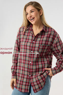 Рубашка женская в клетку