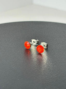 Серьги-гвозди PR1104 рыжий - Mini maxi фото 13