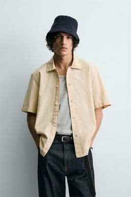 CAMISA ESTRUCTURA LAVADA / Crudo medio - Zara фото 2