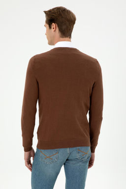 Мужской коричневый базовый свитер Неожиданная скидка в корзине - U.s. polo assn фото 5