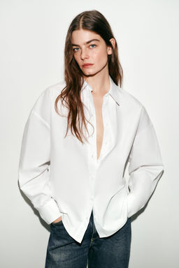 CAMISA POPEL?N PINZAS ESPALDA / Blanco - Zara фото 2