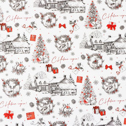 Цена за 10 шт. Бумага упаковочная глянцевая Новогодний шик, 70 х 100 см - Дарите счастье фото 2