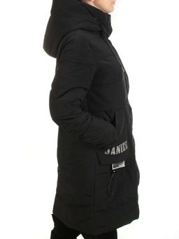 21-972 BLACK Пальто зимнее женское AIKESDFRS