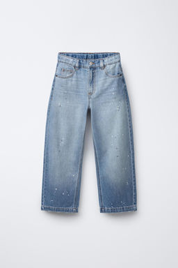 SPLATTER PRINT RELAXED BALLOON JEANS