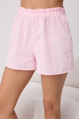 Pembe %100 Pamuklu Kesme Ponpon F_rf_rl_ Dokuma Pijama Tak_m_ THMSS26PT00234 - Trendyolmilla фото 6