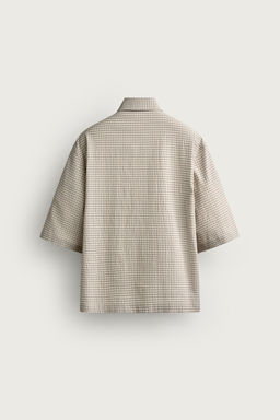 CAMISA CUADROS RELIEVE / Beige - Zara фото 8