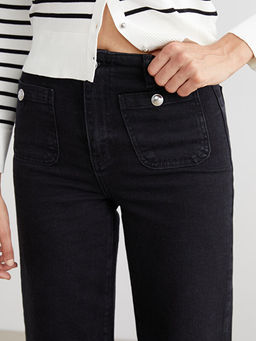 Wideleg Kad?n Jean Pantolon