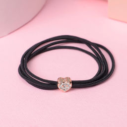 Цена за 12 шт. Резинка для волос «Салли», сердце, 5 см, МИКС