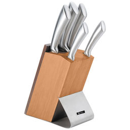 Zeidan Набор ножей из нержавеющей стали 6 предметов, деревянная подставка, подарочная упаковка (Китай)