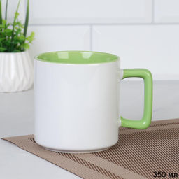 Кружка 350 мл прямая Классика зеленый / AK-01 /уп 36/ ПРОМО АКЦИЯ