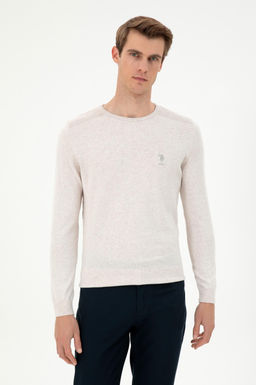 Erkek Slim Fit Bisiklet Yaka Ta_ Melanj Basic Kazak