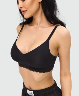 Топ-бюстье бюстгальтер бесшовный Vanessa for me S008 нейлон, эластан черный размеры S, M, L, XL