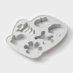 Форма для выпечки новогодняя Доляна Новогодняя варежка, силикон, 6 ячеек, 24?20.5?2.5 см, серая