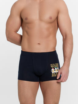 Цена за 2 штуки! Трусы мужские боксеры синие с печатью