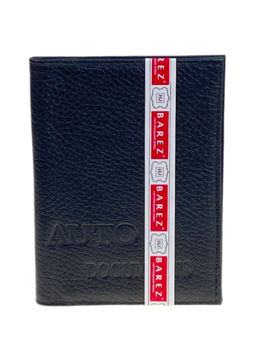 Обложка для автодокументов из искусственной кожи, цвет черный