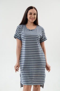 Туника женская из вискозы Полоса серо-черный - Амадэль фото 8