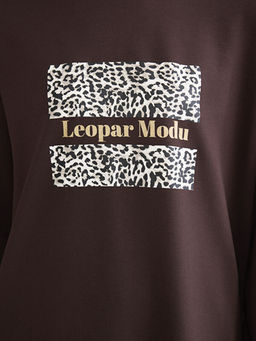 Bask?l? Oversize Kad?n Sweatshirt Tunik