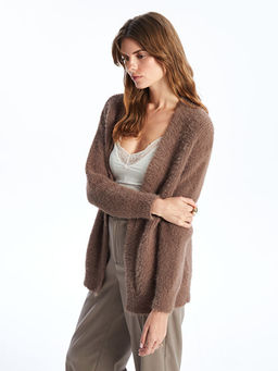 V Yaka Parlak G?r?n?ml? Kad?n Triko H?rka