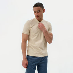 Футболка поло мужская MINAKU REGULAR FIT: бежевая, р-р 54