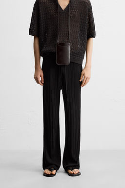 TEXTURED KNIT TROUSERS - Zara фото 11