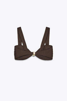 CIRCULAR APPLIQUE BIKINI TOP - Zara фото 5