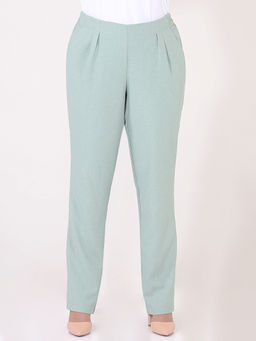 Брюки собственного производства летние зауженные женские большие - Almond фото 2