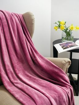 Покрывало-плед КОРАЛ-флис Ягодный 200*220 см.